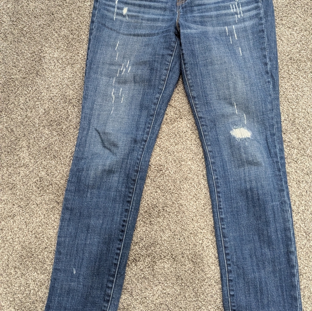 J Crew, Distressed Blue Women's Jeans, Size 30, Fit Like A Size 8